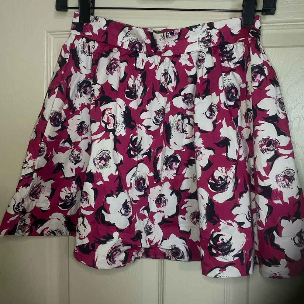 Kate Spade Pink and White Floral Skirt